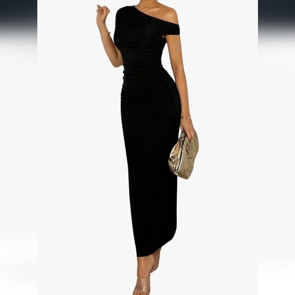 Elegant Black Off-Shoulder Dress